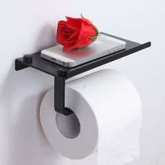 Toilet Paper Holder with Mobile Phone Shelf